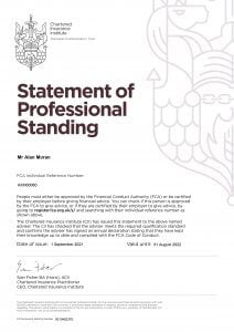 Statement of Professional Standing